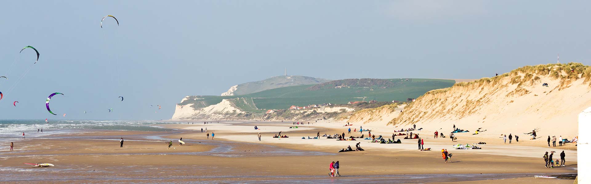 kite surf plage wissant terre des 2 caps