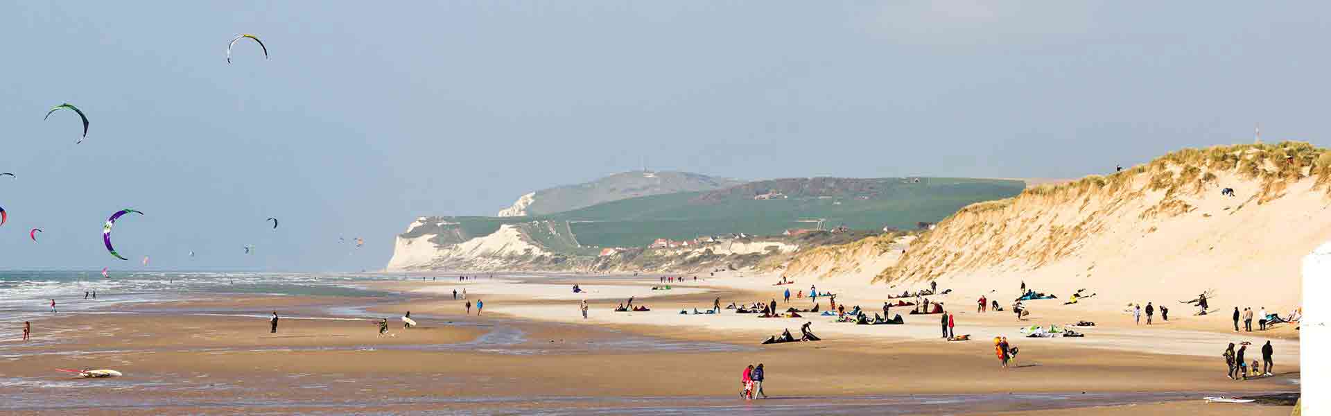 plage wissant terre des 2 caps spot de kite surf